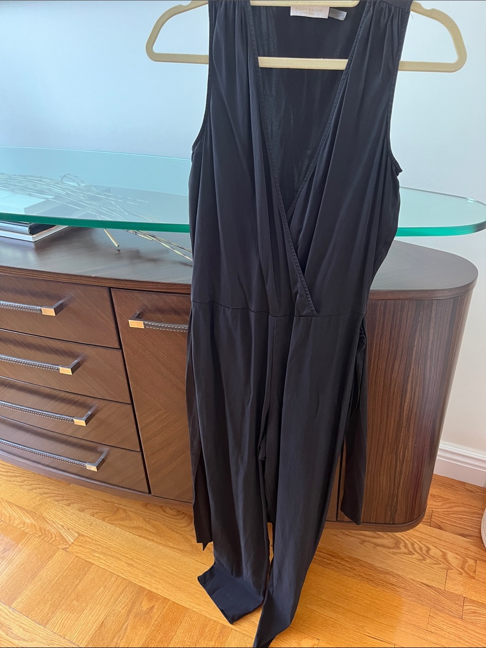 Ramy Brook Black Sleeveless Wrap-Front Jumpsuit - Picture 6 of 8